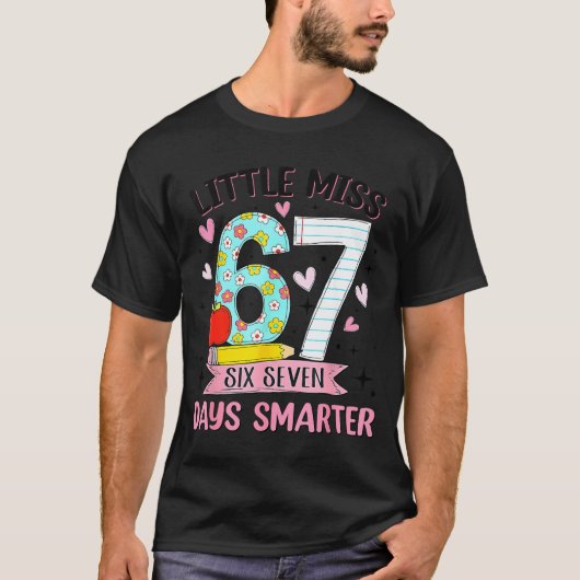 Little Miss 67 Days Smarter Coquette Bow 67th Day  Tシャツ (正面)