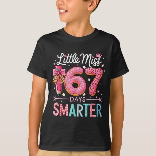 Little Miss 67 Days Smarter Donut Lover 67th Day O Tシャツ (正面)