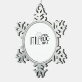 Little Miss Bootiful Retro Classic スノーフレークピューターオーナメント (右)