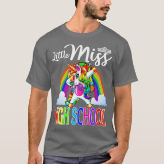 Little Miss High School Unicorn First Day Of Schoo Tシャツ