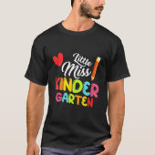 Little Miss Kindergen Back To School He Tシャツ (正面)