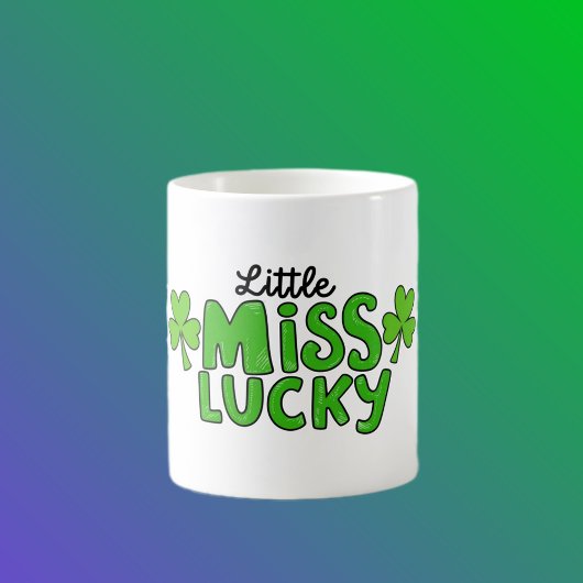 Little Miss Lucky - Cute Shamrock コーヒーマグカップ