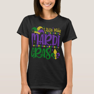 Little Miss Mardi Gras Cute Carnival Outfit Tシャツ