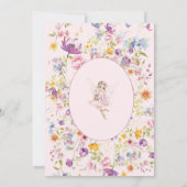 Little Miss One derful floral 1st Birthday Party 招待状 (裏面)