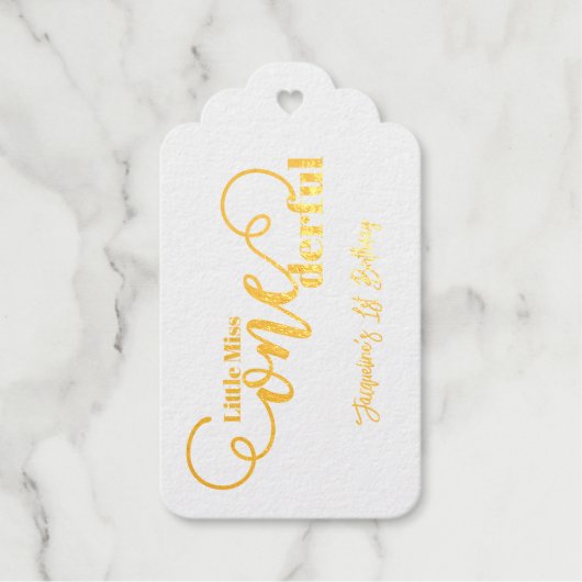 Little Miss ONEderful 1st First Birthday ギフトタグ (正面)