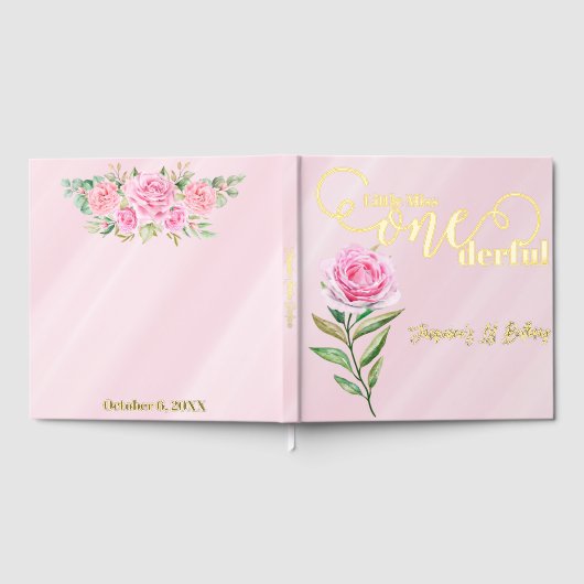 Little Miss ONEderful 1st First Birthday ゲストブック (全面)