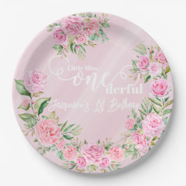 Little Miss ONEderful 1st First Birthday ペーパープレート