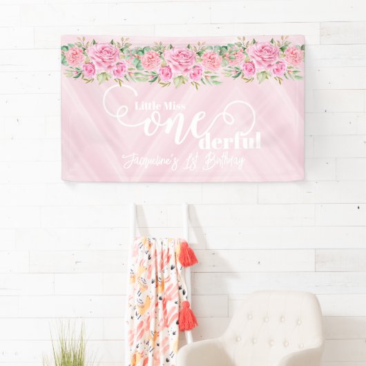 Little Miss ONEderful 1st First Birthday 横断幕 (インサイチュ)