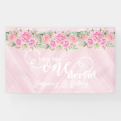 Little Miss ONEderful 1st First Birthday 横断幕 (横)