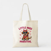 Little Miss Pawsitive Puppy トートバッグ (裏面)