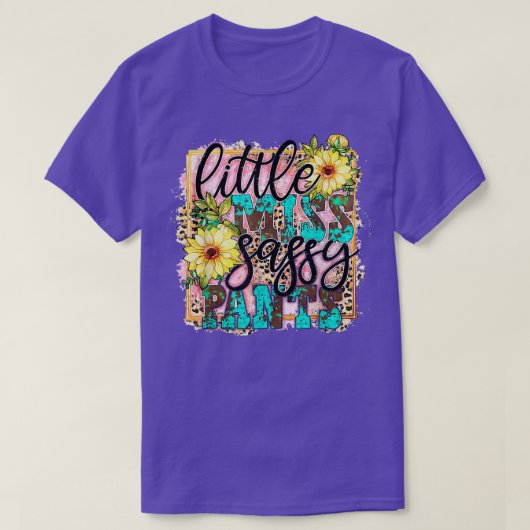 Little Miss Sassy Pants Cowhide Sunflower Leopard  Tシャツ (デザイン正面)
