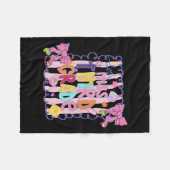 Little Miss Third Grade First Day Of 3rd Grade Coq フリースブランケット (正面(横))