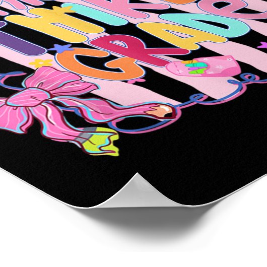 Little Miss Third Grade First Day Of 3rd Grade Coq ポスター (角)