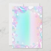 Little Miss Three-nage Pastel Rainbow 3rd Birthday 招待状 (裏面)