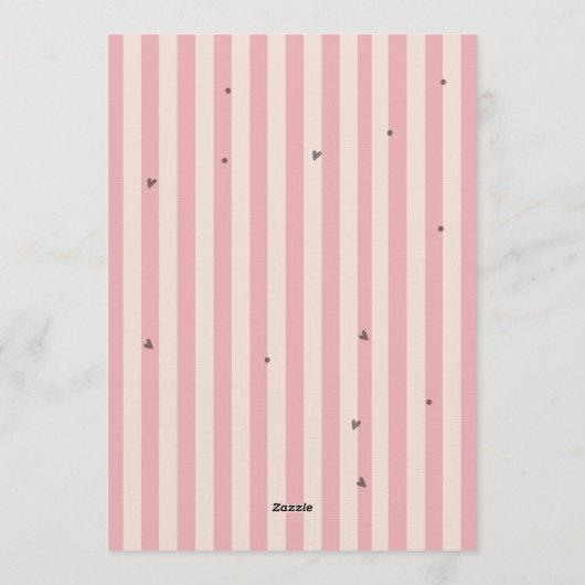 Little Miss Threenager Coquette Bow 招待状 (裏面)