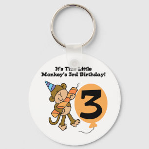 Little Monkey 3rd誕生日Tシャツとギフト キーホルダー