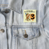 Little Monkey 3rd誕生日Tシャツとギフト 缶バッジ (インサイチュ)