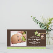 Little Monkey Baby Girl写真のお知らせ 案内状 (スタンド正面)