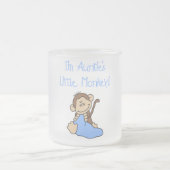 little Monkey Blue T-shirtsおよびギフト伯母さんの フロストグラスマグカップ (中央)