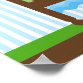 Little Monkey in a Crib Boy Baby Showerポスター ポスター (角)