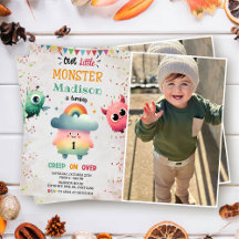 Little Monsterテーマの第1の誕生日パーティー写真