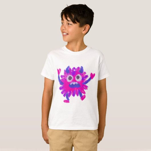 Little Monster Animal Drawing Tシャツ (正面フル)