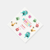 Little Monster Baby Shower Halloween Custom スタンダードカクテルナプキン (角)