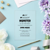 Little Monster Baby Shower Typography Design アクリル招待状 (インサイチュ (ウェディング))