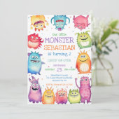 Little Monster Birthday Invitation 招待状 (スタンド正面)