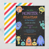 Little Monster Birthday Invitation 招待状 (正面/裏面)