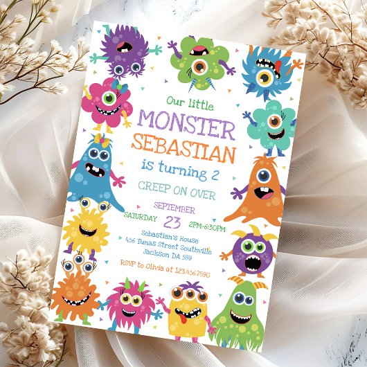 Little Monster Birthday Invitation 招待状