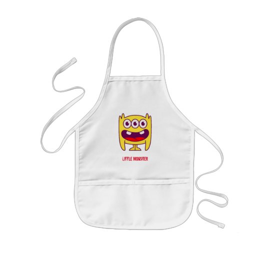 Little Monster (personalizable文字) 子供用エプロン (正面)