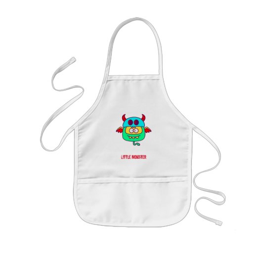 Little Monster (personalizable文字) 子供用エプロン (正面)