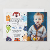 Little Monster Photo Birthday Party for All Ages 招待状 (正面)