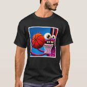 Little Monster Playing Basketball Tシャツ (正面)