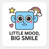 Little Mood Big Smile - Cute Smilo sticker sheet. スクエアシール (正面)