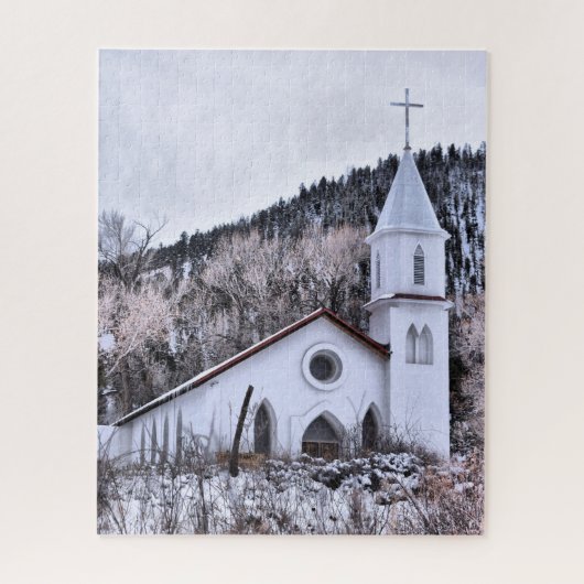 Little Mountain Town Church - 16x20 - 520個 ジグソーパズル (縦)
