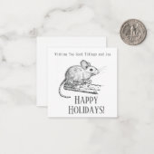 Little Mouse Good tidings and Joy ノートカード (正面/裏面インサイチュ)