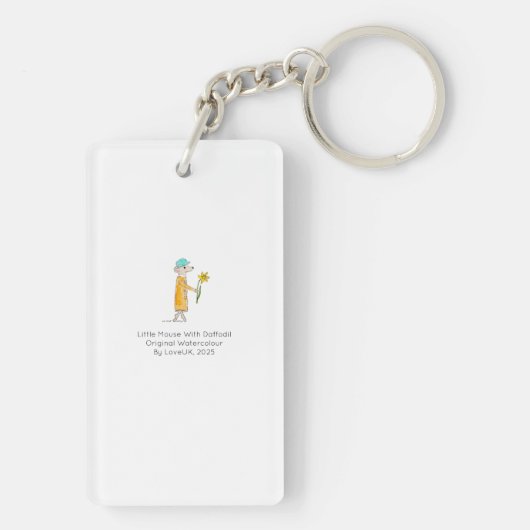 Little Mouse With Daffodil キーホルダー (裏面)
