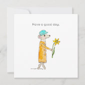 Little Mouse With Daffodil シーズンカード (正面)