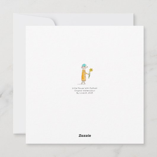 Little Mouse With Daffodil シーズンカード (裏面)