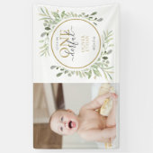 Little Mr. ONEderfulかわいい男の子ファースト誕生日写真 横断幕 (縦)