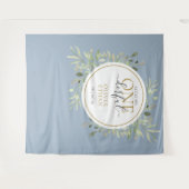 Little Mr. ONEderful第1誕生日ブルーフォトプロップ タペストリー (正面(横))