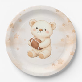 Little MVP Football Baby Shower ペーパープレート