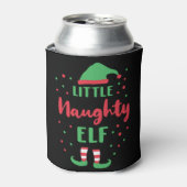 Little Naughty Elf Funny Elf Costume Xmas Gift 缶クーラー (缶正面)