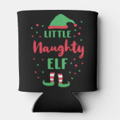 Little Naughty Elf Funny Elf Costume Xmas Gift 缶クーラー (裏面)