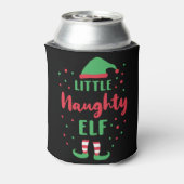 Little Naughty Elf Funny Elf Costume Xmas Gift 缶クーラー (缶裏面)