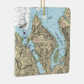 Little Neck NYチャート航海のクリスマス セラミックオーナメント (右)