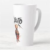 Little Ninja, Big Dreams Smile of a Shinobi Hidden カフェラテマグ (右アングル)