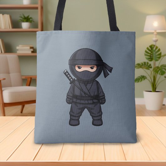 Little Ninja Warrior on Grey トートバッグ